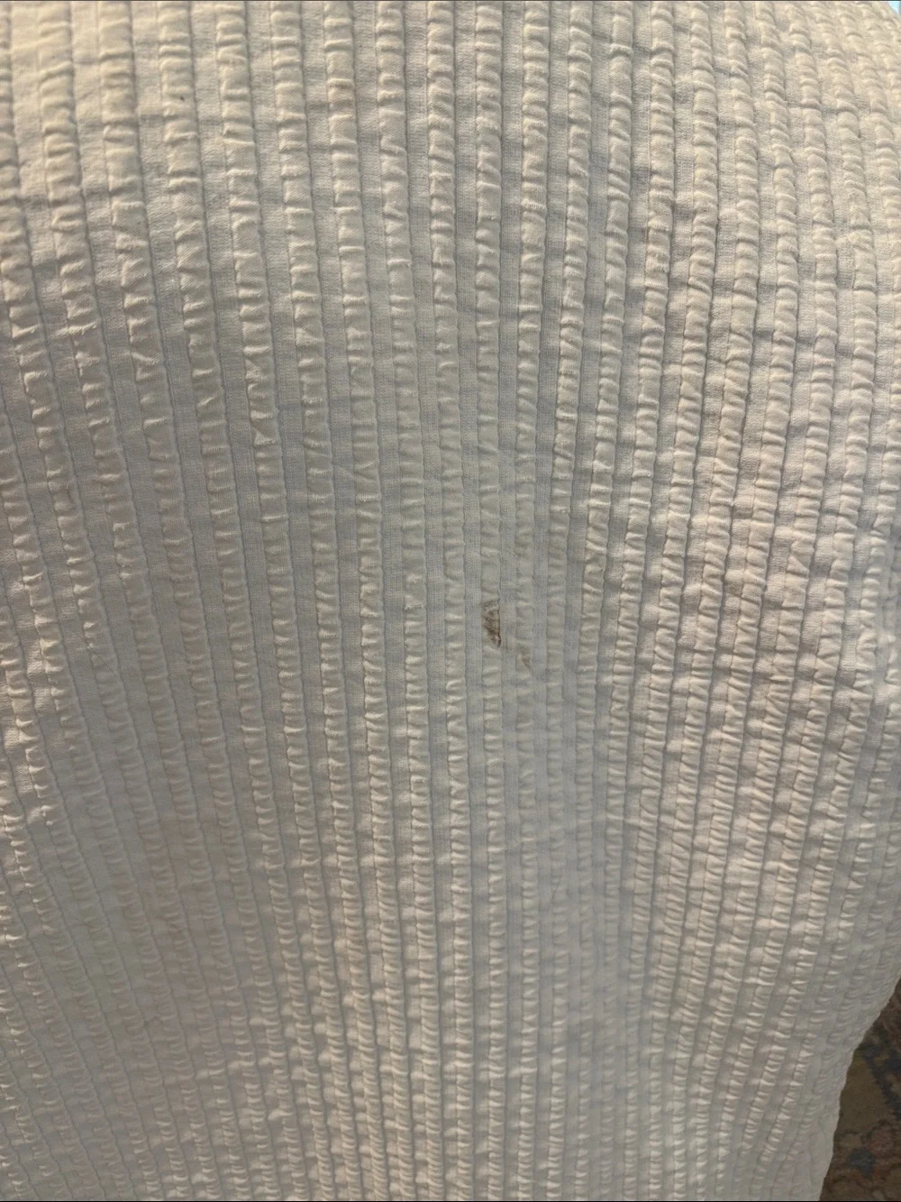 AS IS Pottery Barn 100% Organic Cotton Duvet Cover, Full/Queen, Cream White